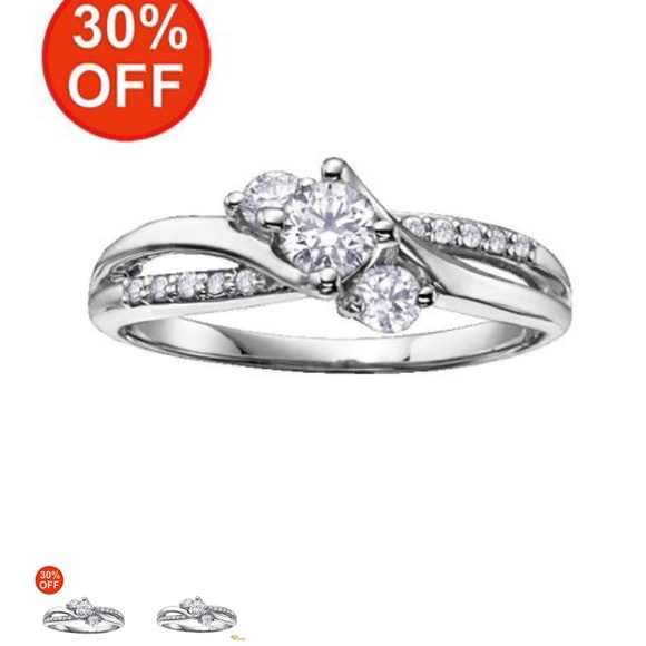 MAKE AN OFFER Canadian Diamond 14k White Gold Ring - Picture 5 of 7